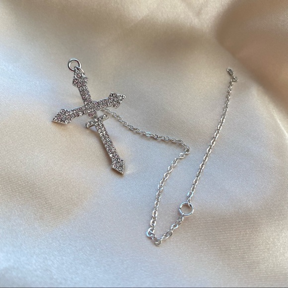 Myth X Dream Jewelry - 💙Rhinestones Cross Earrings Single Ear Climber